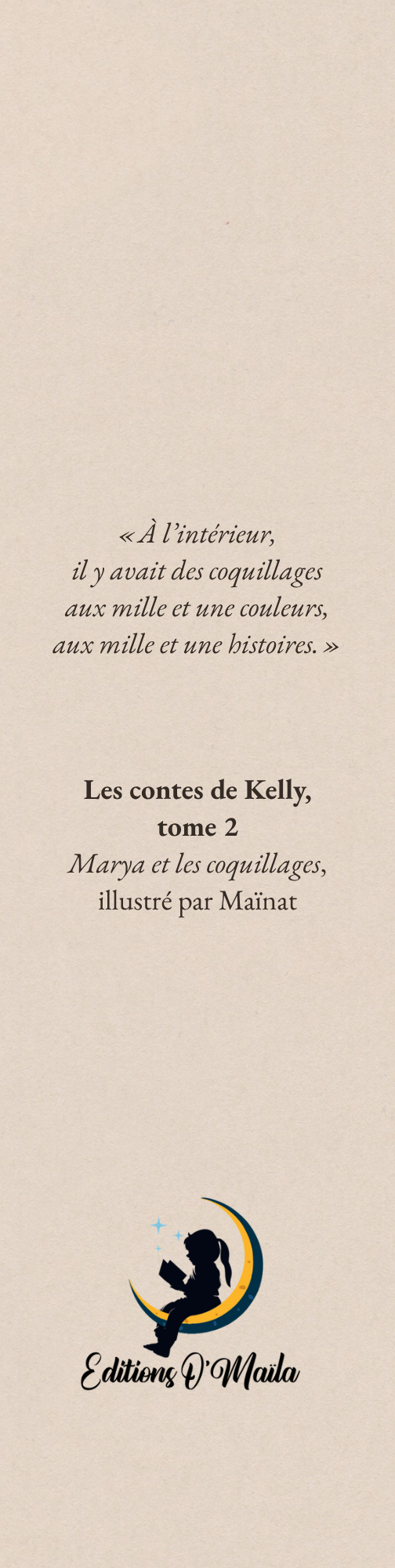 Marque-pages, Marya et les coquillages