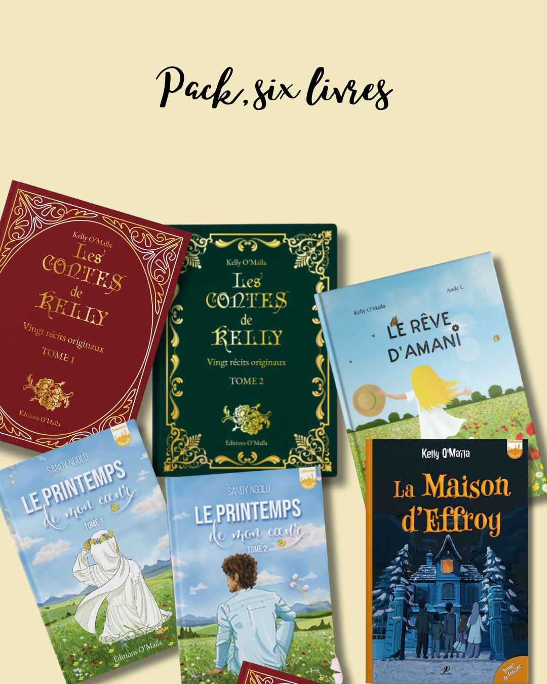 Pack, six livres