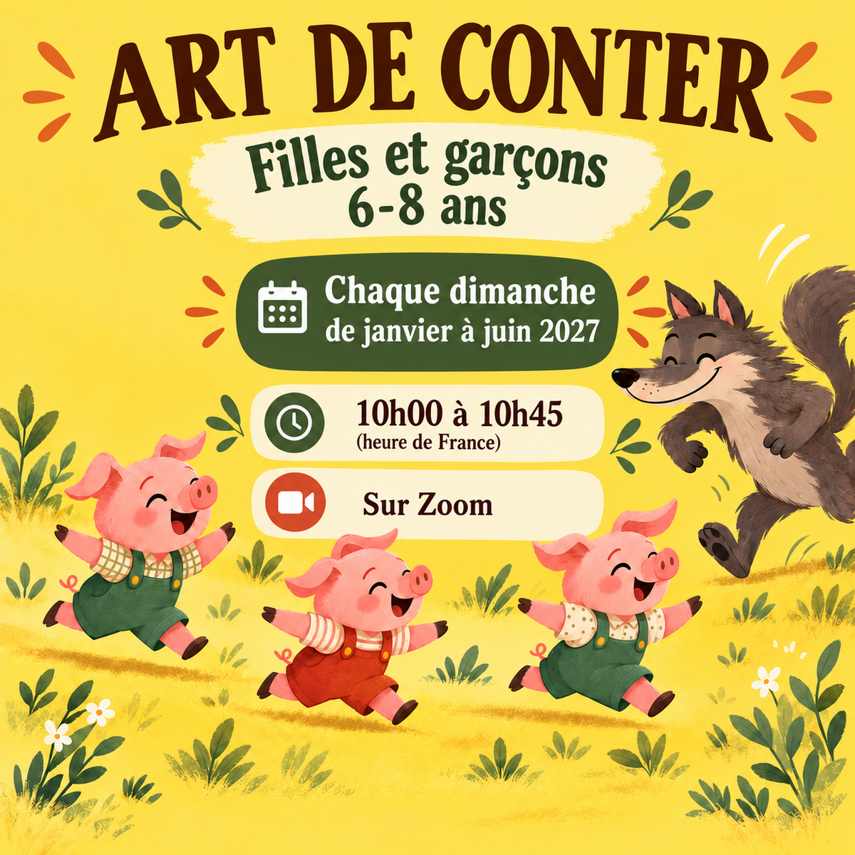 Atelier Art de Conter 6/8 ans (5 places maximum)