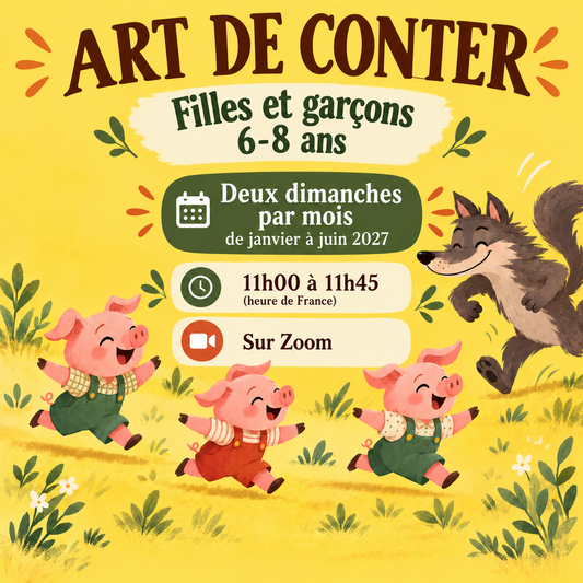 Atelier Art de Conter 6/8 ans (2 places restantes)